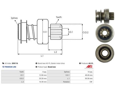 Free wheel drive, starter, Image 4