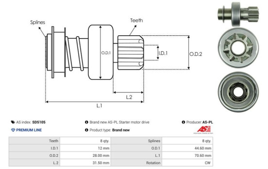 Free wheel drive, starter, Image 4