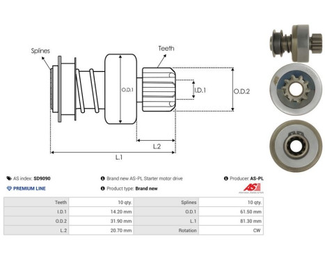Free wheel drive, starter, Image 4