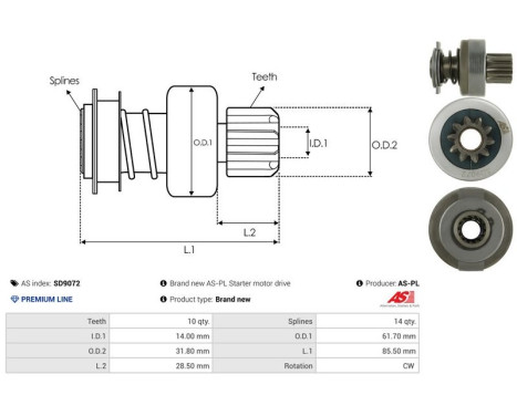 Free wheel drive, starter, Image 4