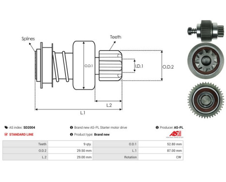 Free wheel drive, starter, Image 4