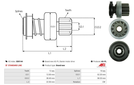 Free wheel drive, starter, Image 4