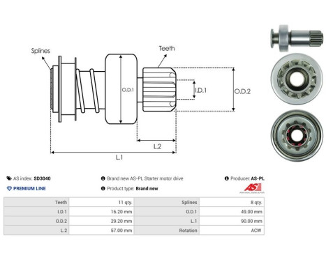 Free wheel drive, starter, Image 4