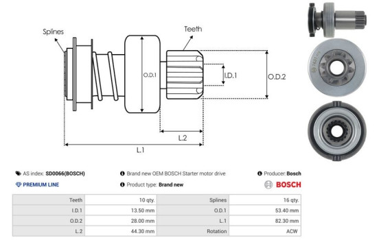 Free wheel drive, starter, Image 4