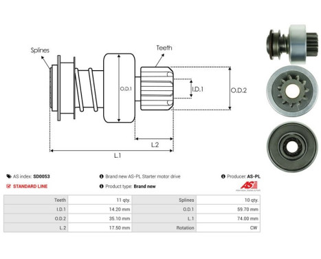 Free wheel drive, starter, Image 4