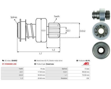 Free wheel drive, starter, Image 4