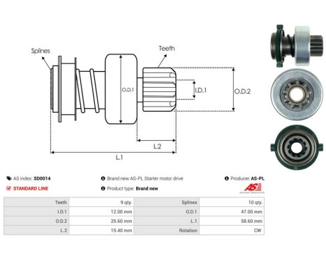 Free wheel drive, starter, Image 4