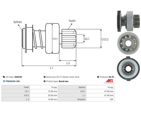 Free wheel drive, starter, Image 4