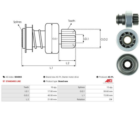 Free wheel drive, starter, Image 4