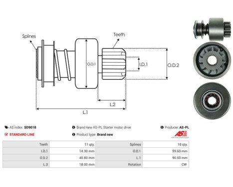 Free wheel drive, starter, Image 4