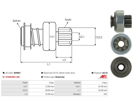 Free wheel drive, starter, Image 4