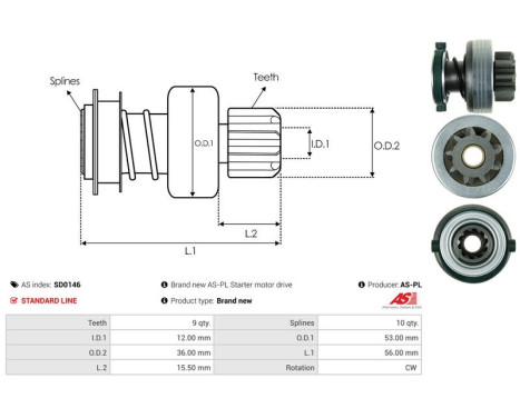 Free wheel drive, starter, Image 4