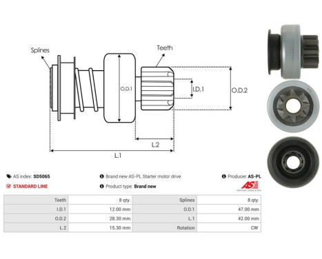 Free wheel drive, starter, Image 4