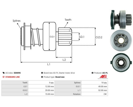 Free wheel drive, starter, Image 4