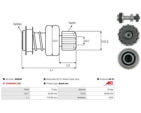 Free wheel drive, starter, Image 4