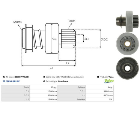 Free wheel drive, starter, Image 4