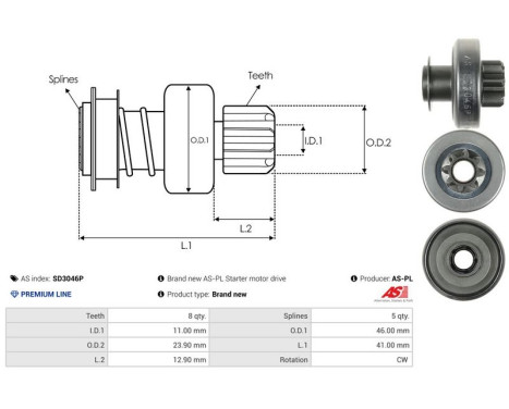 Free wheel drive, starter, Image 4