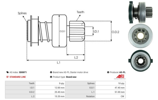 Free wheel drive, starter, Image 4