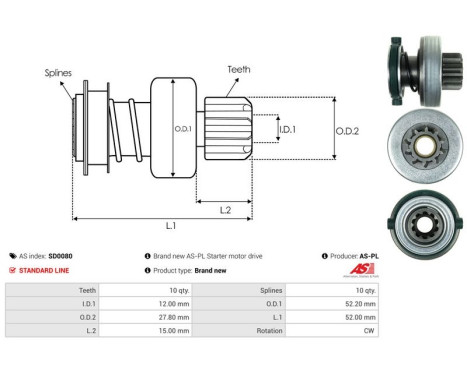 Free wheel drive, starter, Image 4
