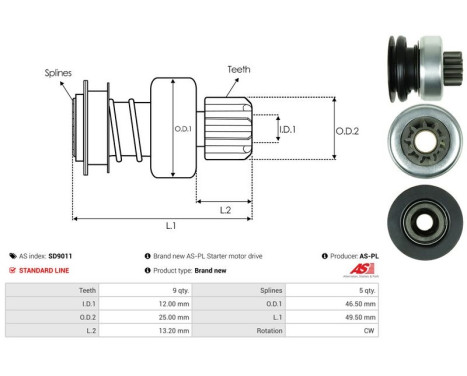 Free wheel drive, starter, Image 4