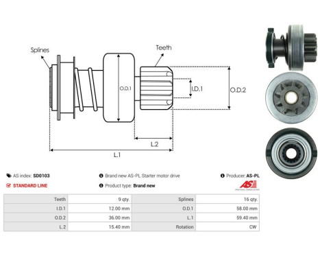 Free wheel drive, starter, Image 4