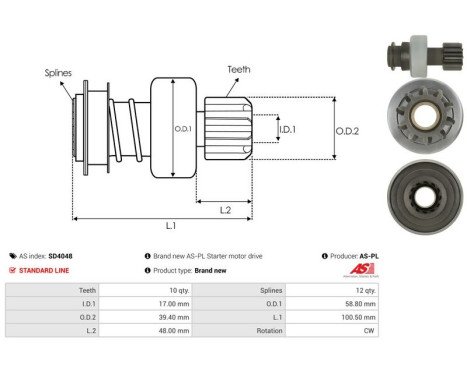 Free wheel drive, starter, Image 4