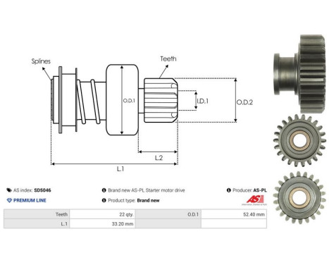 Free wheel drive, starter, Image 4