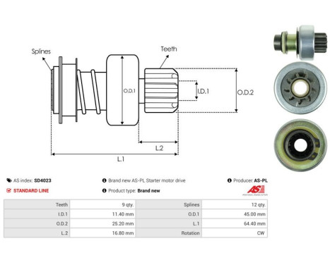 Free wheel drive, starter, Image 4