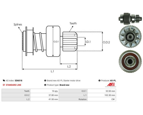 Free wheel drive, starter, Image 4
