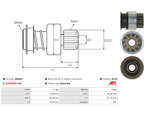 Free wheel drive, starter, Image 4