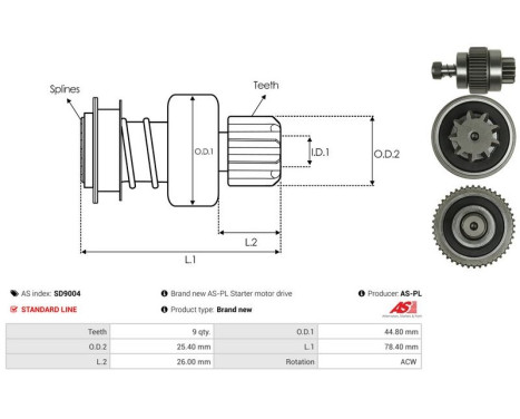 Free wheel drive, starter, Image 4