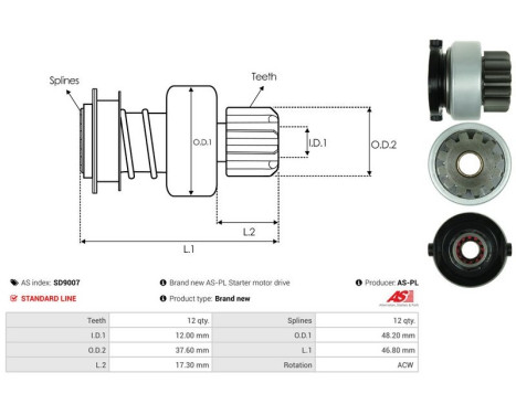 Free wheel drive, starter, Image 4