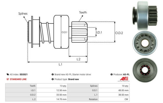 Free wheel drive, starter, Image 4