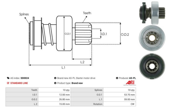 Free wheel drive, starter, Image 4
