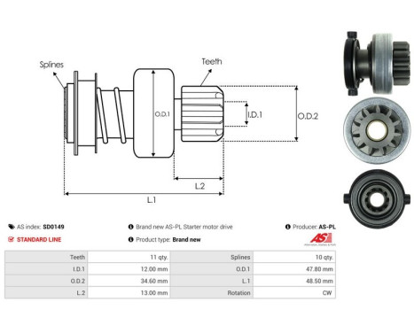 Free wheel drive, starter, Image 4
