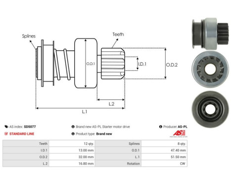 Free wheel drive, starter, Image 4