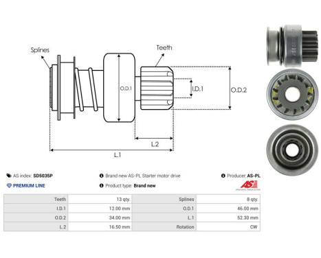 Free wheel drive, starter, Image 4
