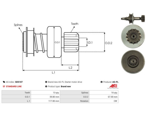 Free wheel drive, starter, Image 4