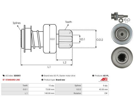 Free wheel drive, starter, Image 4