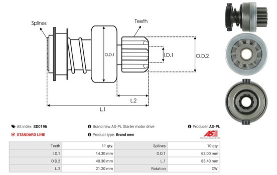 Free wheel drive, starter, Image 4