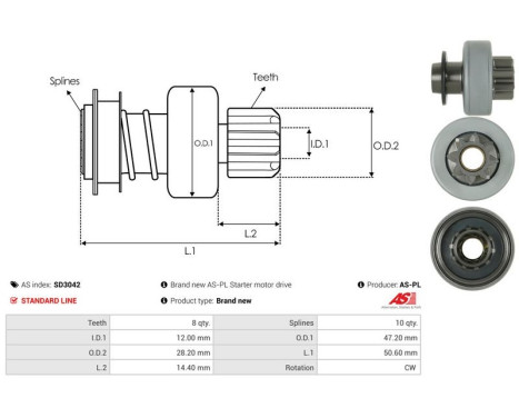 Free wheel drive, starter, Image 4