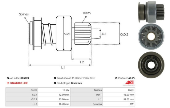 Free wheel drive, starter, Image 4