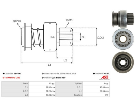 Free wheel drive, starter, Image 4
