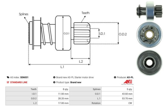 Free wheel drive, starter, Image 4