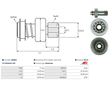 Free wheel drive, starter, Image 4