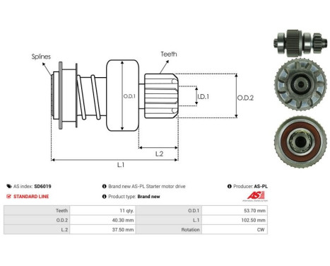 Free wheel drive, starter, Image 4