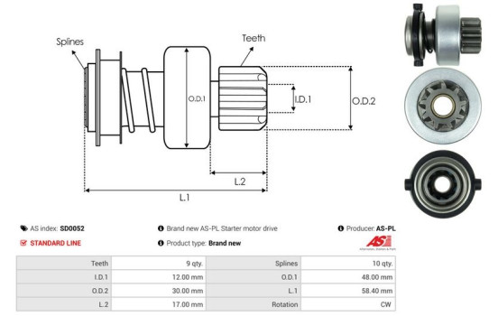 Free wheel drive, starter, Image 4