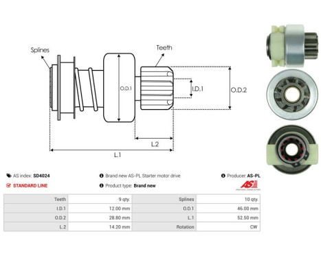 Free wheel drive, starter, Image 4