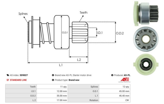 Free wheel drive, starter, Image 4
