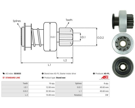 Free wheel drive, starter, Image 4